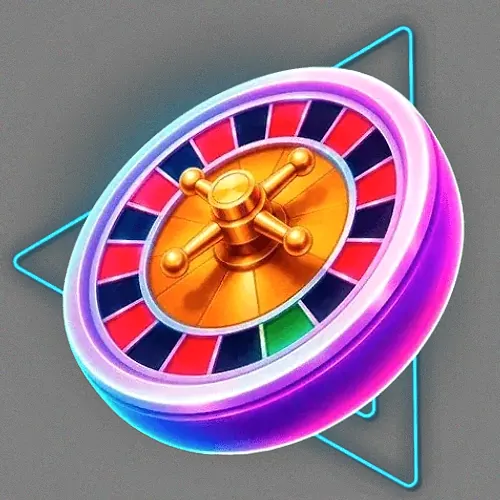 Neon roulette wheel