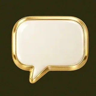 Gold speech bubble — Betzillo