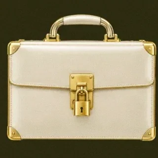Locked leather briefcase — Betzillo
