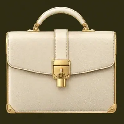 Locked leather briefcase — Betzillo